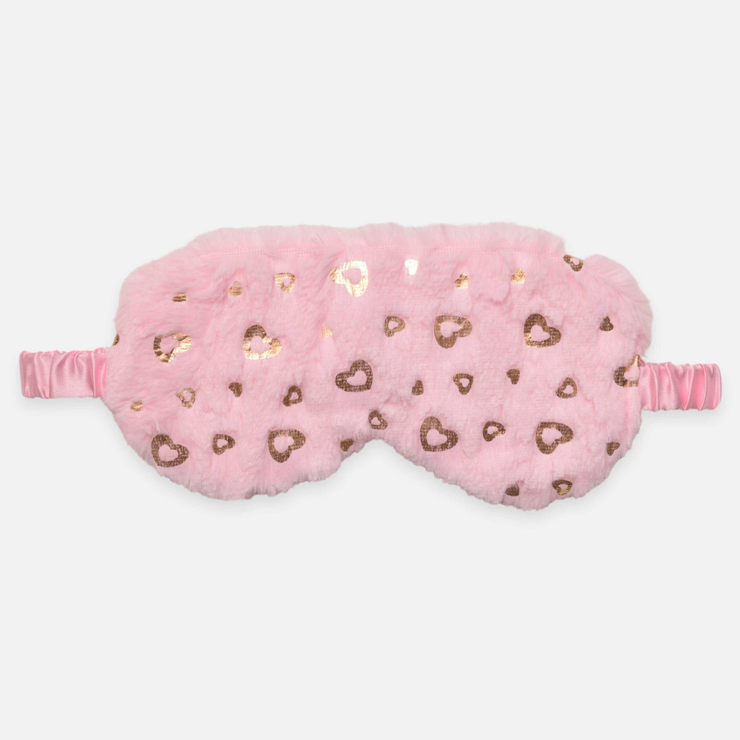 Slaapmasker Fluffy Hartjes | Roze