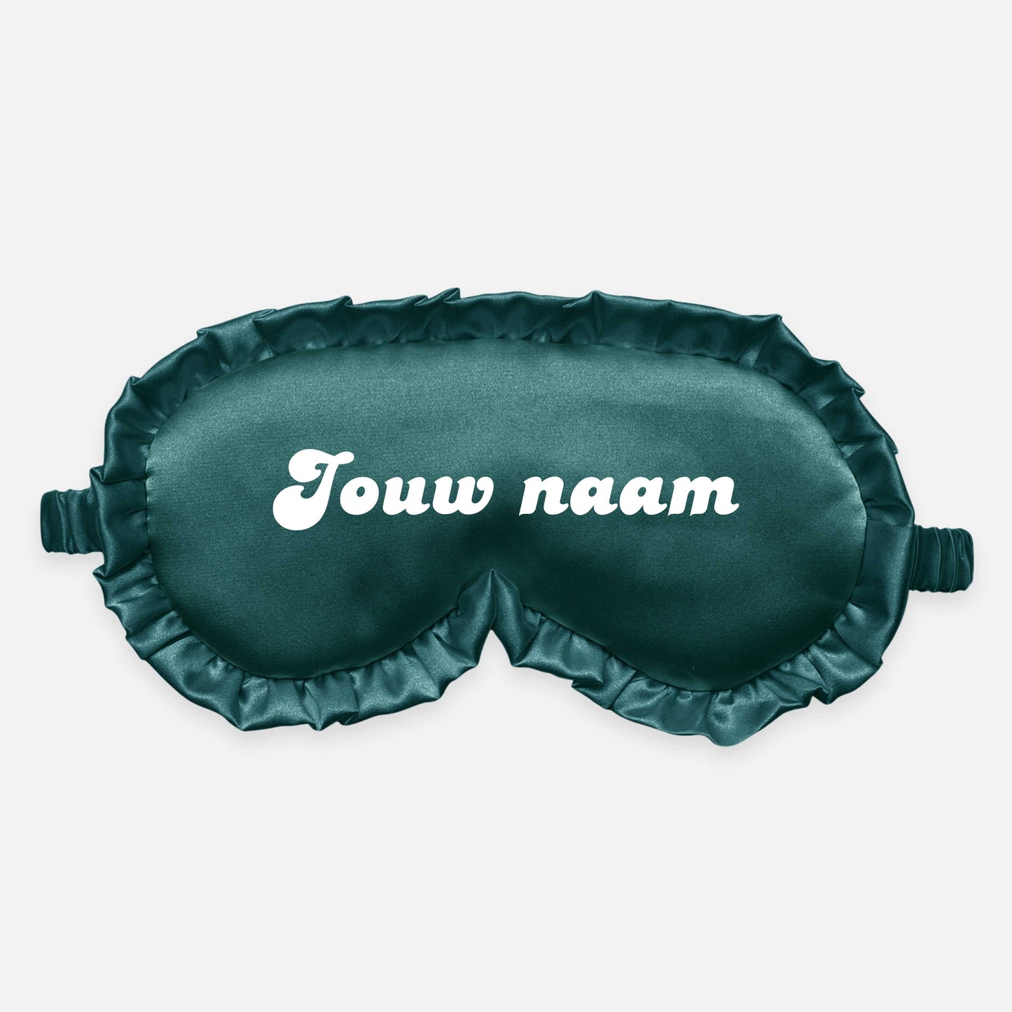 Slaapmasker Ruffle Gepersonaliseerd | Donker Petrol